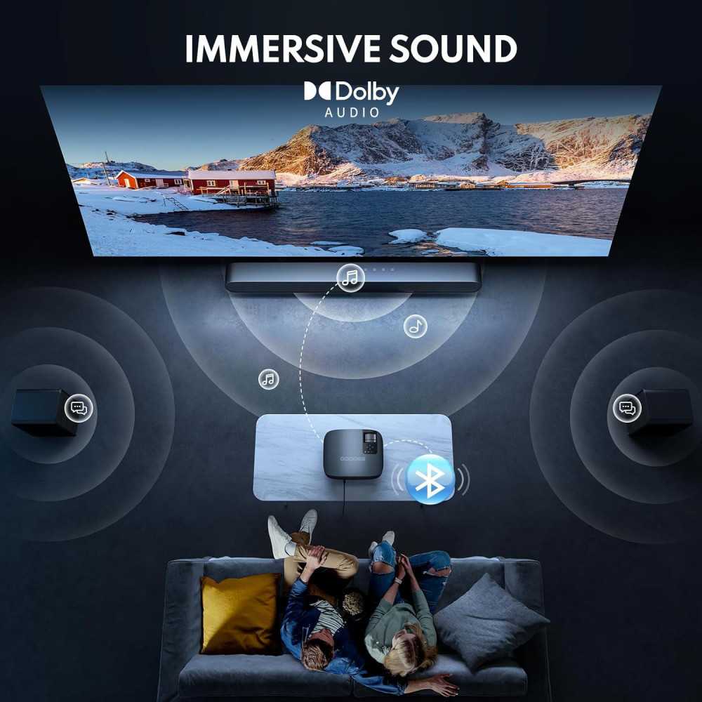 4K Home Theater w/ WiFi and Bluetooth in the Comfort of Your Home: Crystal Clear Outdoor Movies and Presentations