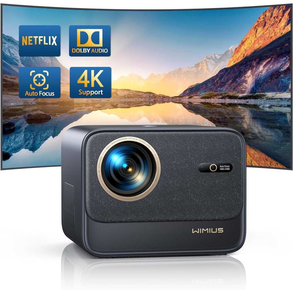 Electric Focus 4K Home Projector: Portable Device for Outdoor Movies and Home Theaters!