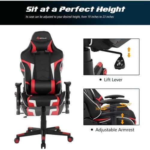 Racing Style High Back Gaming Chair with Headrest and Lumbar Support | TekChoice Electronics