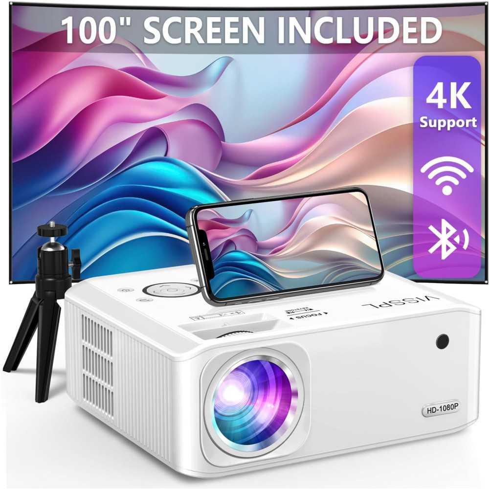 Electric Focus 4K Home Projector: Portable Device for Outdoor Movies and Home Theaters!