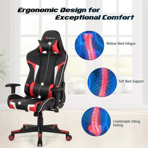 Racing Style High Back Gaming Chair with Headrest and Lumbar Support | TekChoice Electronics