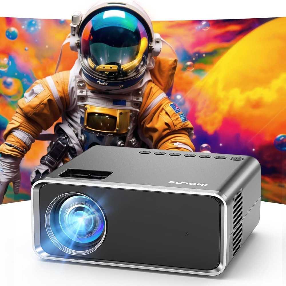 Electric Focus Outdoor Gaming Projector: WiFi 6, Bluetooth 5.3, and Auto Keystone Correction for Ultimate Viewing Experience