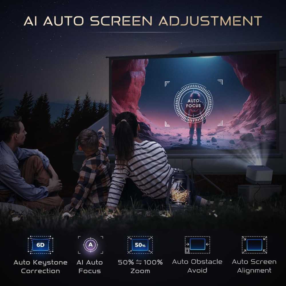 Smart Gaming Projector: 4K Supported, WiFi, Bluetooth, and More