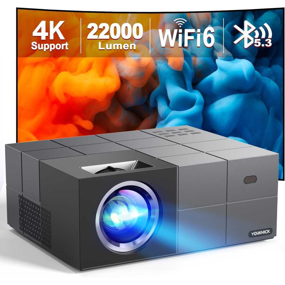 4K Smart Movie & Gaming Projector: Stunning 450" Display, WiFi 6, Bluetooth 5.3 & Versatile Connectivity for Epic Entertainment