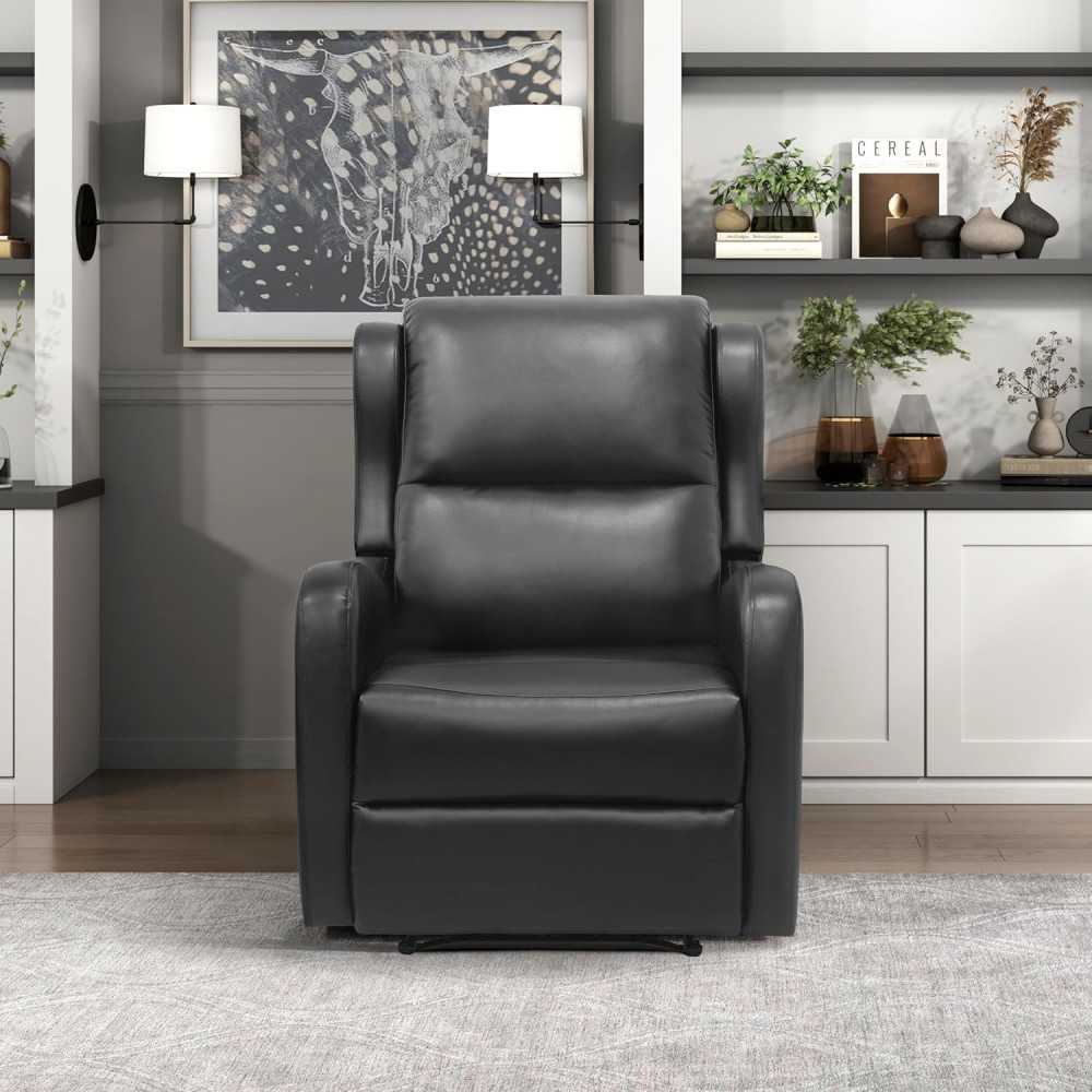 Luxe Taupe Manual Recliner for Modern Home Theater Seating