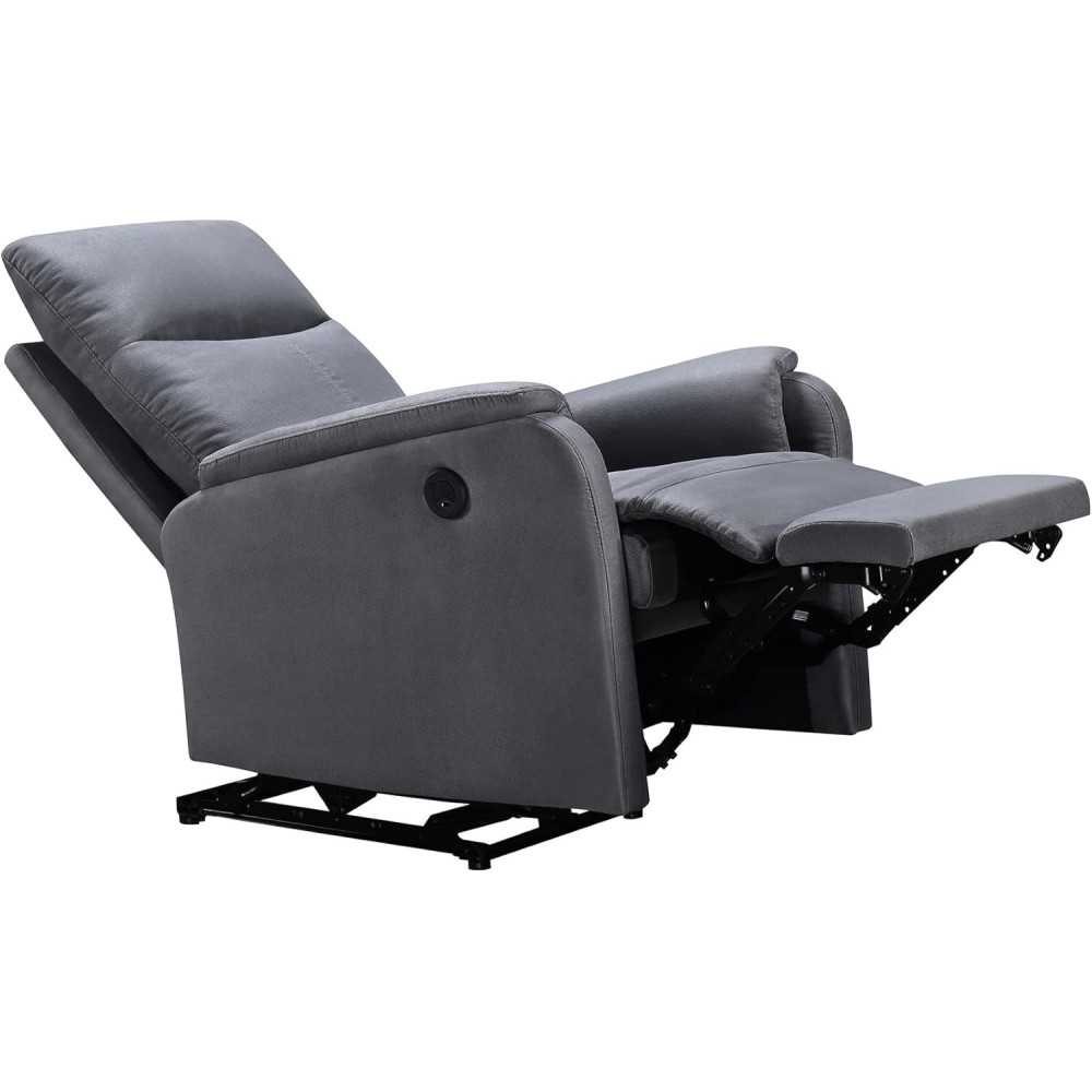 Power Recliner Chair w/ USB Charging for Bedroom or Home Theater Seating