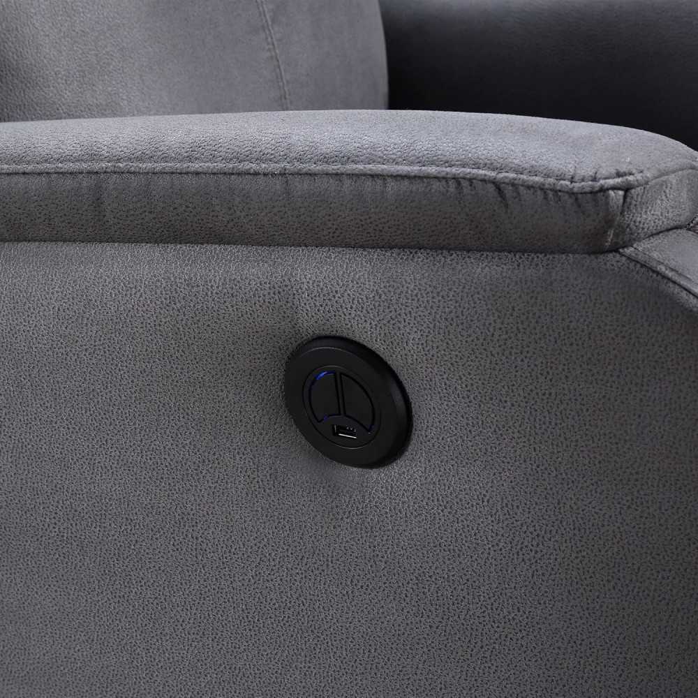 Power Recliner Chair w/ USB Charging for Bedroom or Home Theater Seating