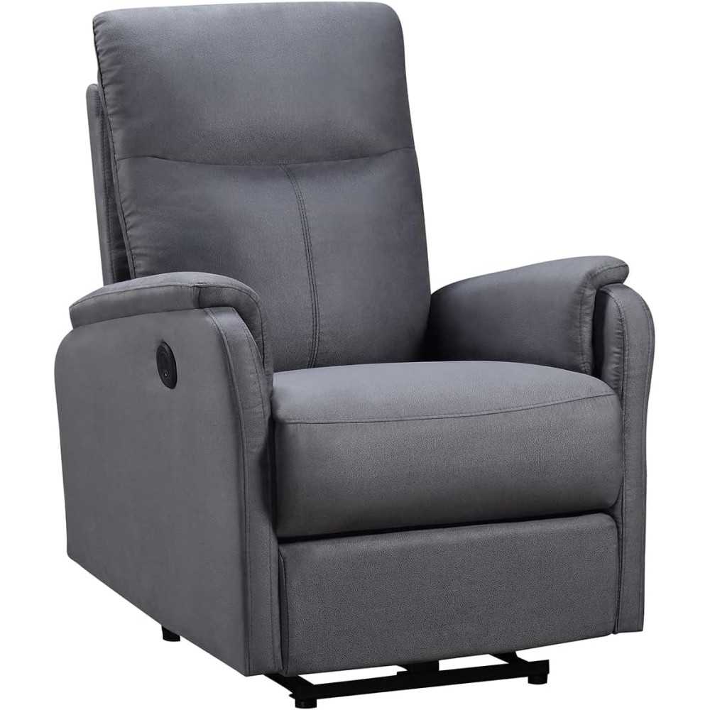 Power Recliner Chair w/ USB Charging for Bedroom or Home Theater Seating