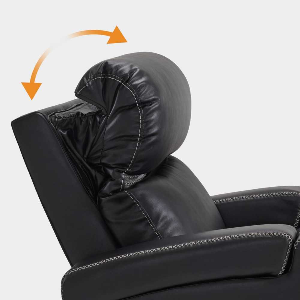 Power Recliner Chair for Luxurious Home Theater Seating w/ USB Port, LED Light