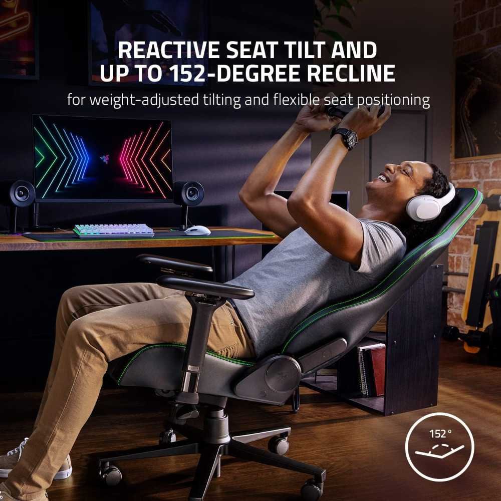 Enki Gaming Chair With Lumbar Arch and Dual-Textured Design for Endless Gaming Sessions | TekChoice Electronics