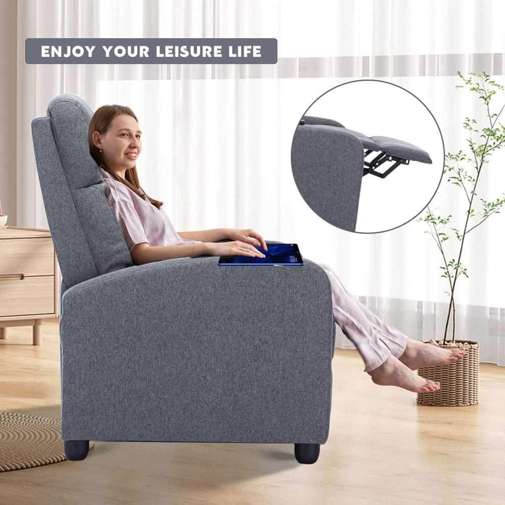 Home Modern Massage Recliner Faux Leather Chair For Home Theater Seating