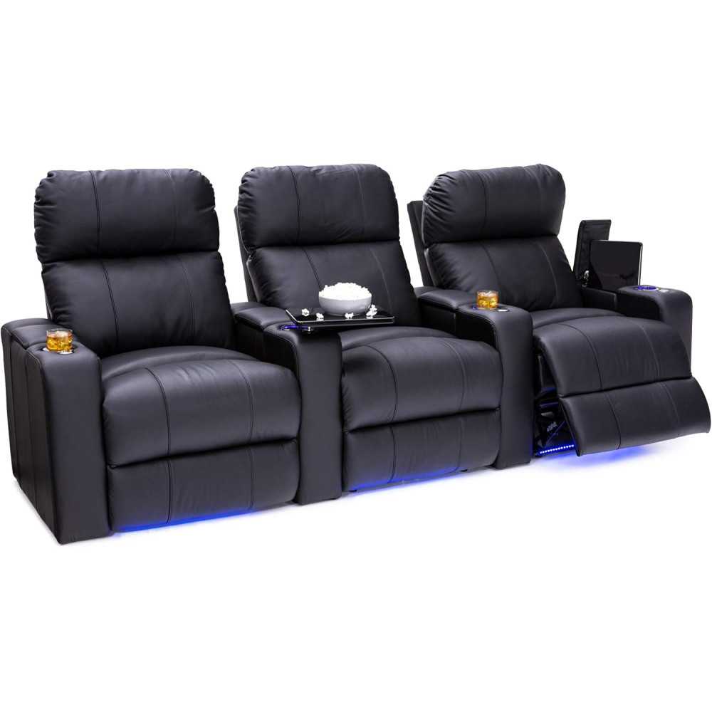 Power Recliner Chair for Luxurious Home Theater Seating w/ USB Port, LED Light