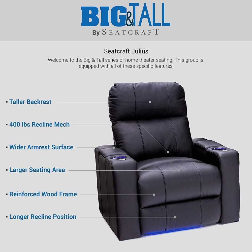 Luxurious Comfort Big and Tall Home Theater Seating