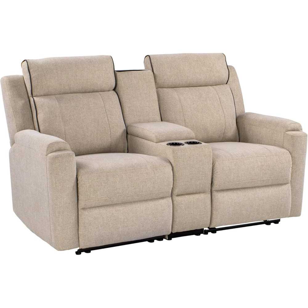 Luxe Taupe Manual Recliner for Modern Home Theater Seating