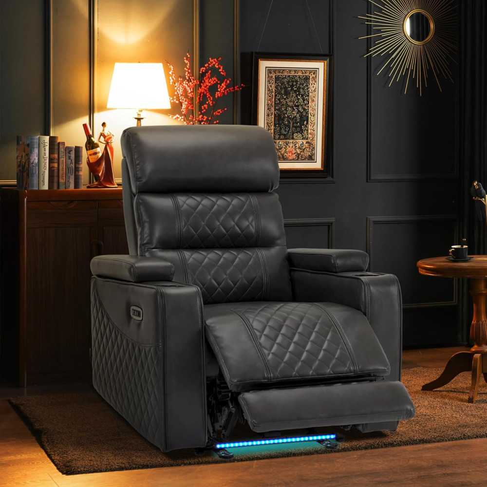 Power Recliner Chair w/ Modern Features for Your Home Theater Seating Experience