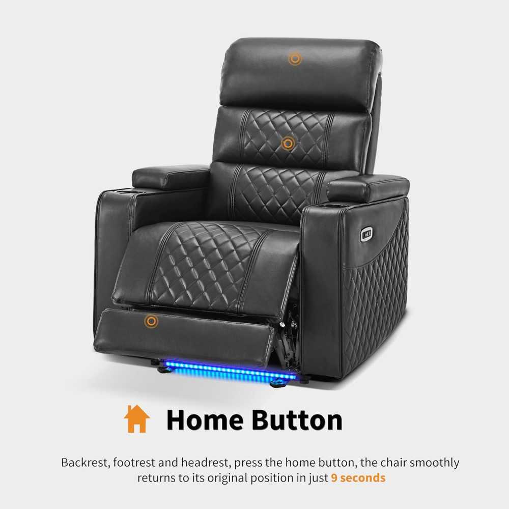 Power Recliner Chair w/ Modern Features for Your Home Theater Seating Experience