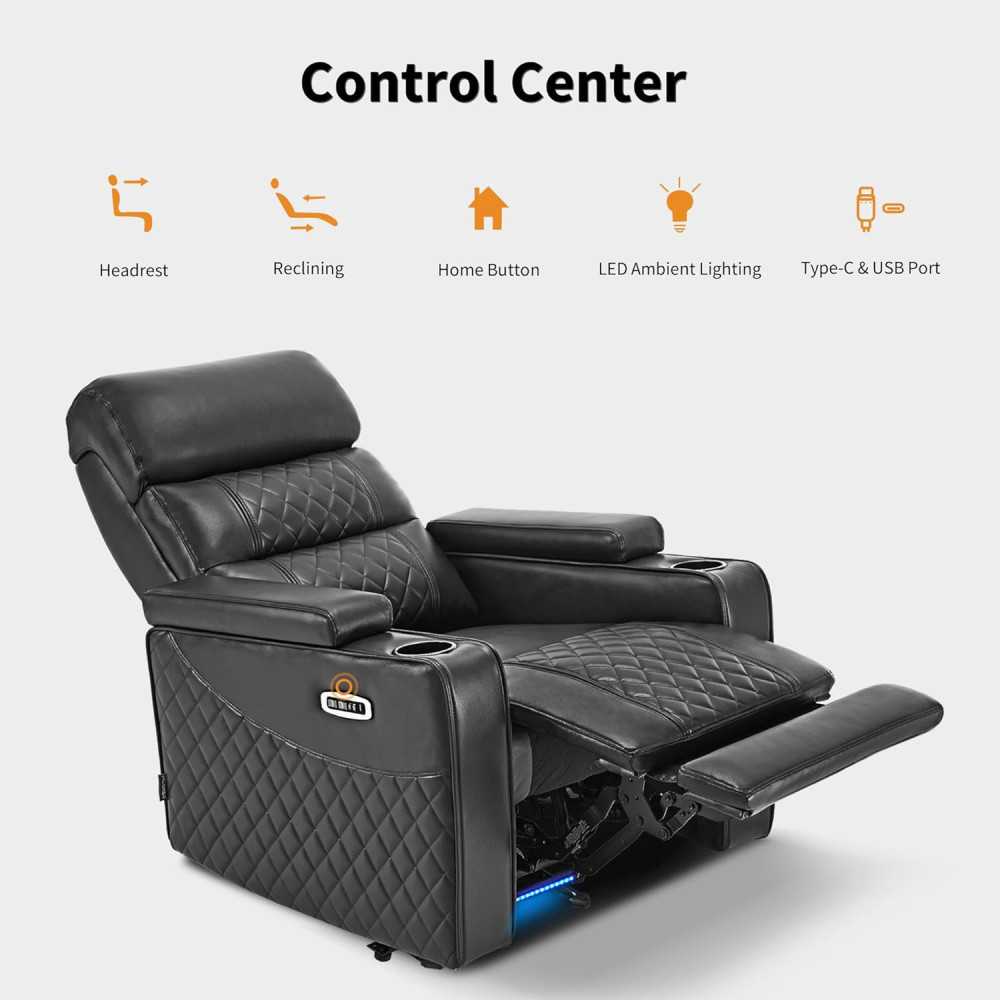 Power Recliner Chair w/ Modern Features for Your Home Theater Seating Experience