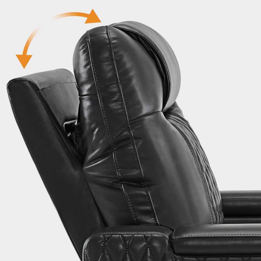 Power Recliner Chair w/ Adjustable Headrest - Your Ideal Home Theater Seating