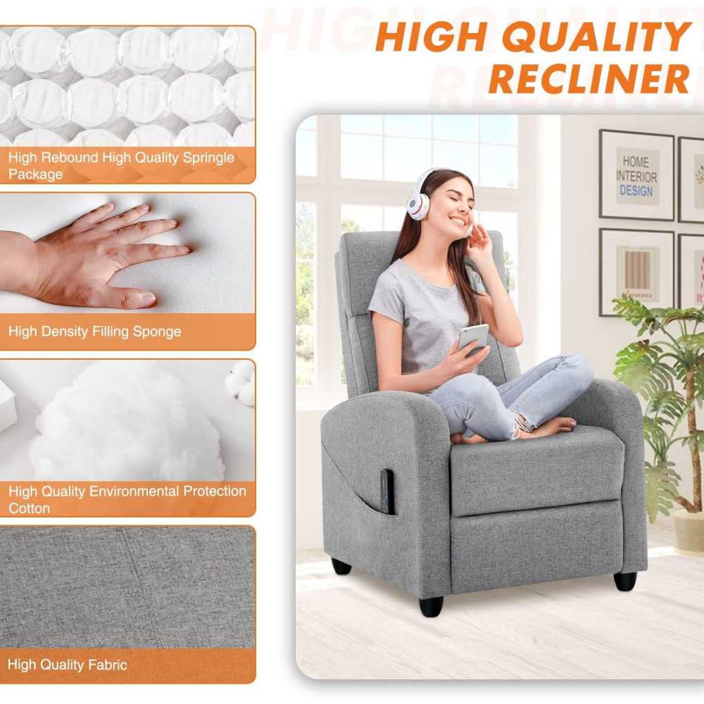 Modern Reclining Chair for Home Theater Seating and Lumbar Support