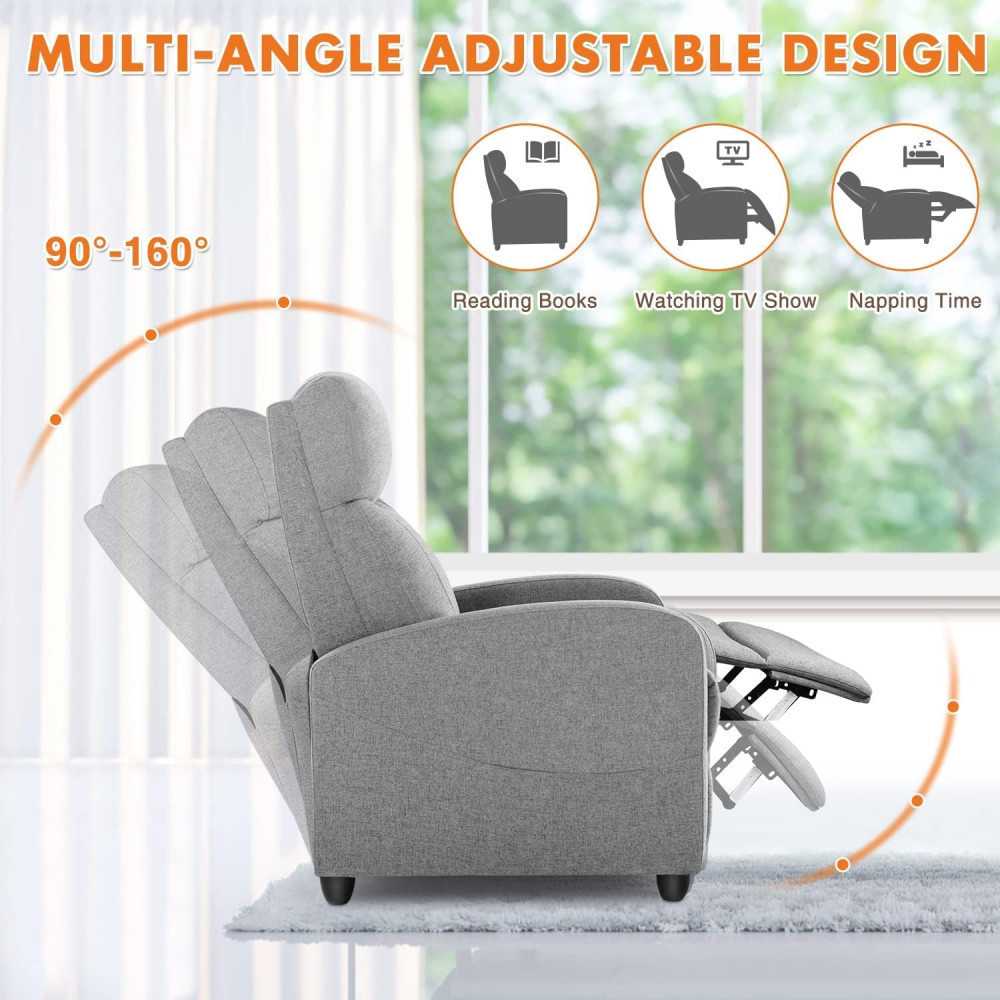 Modern Reclining Chair for Home Theater Seating and Lumbar Support