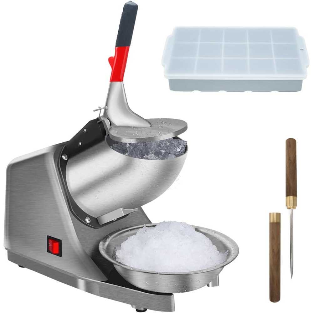 VEVOR Commercial Ice Crusher for Perfect Snow Cones in Family, Restaurants, and Bars