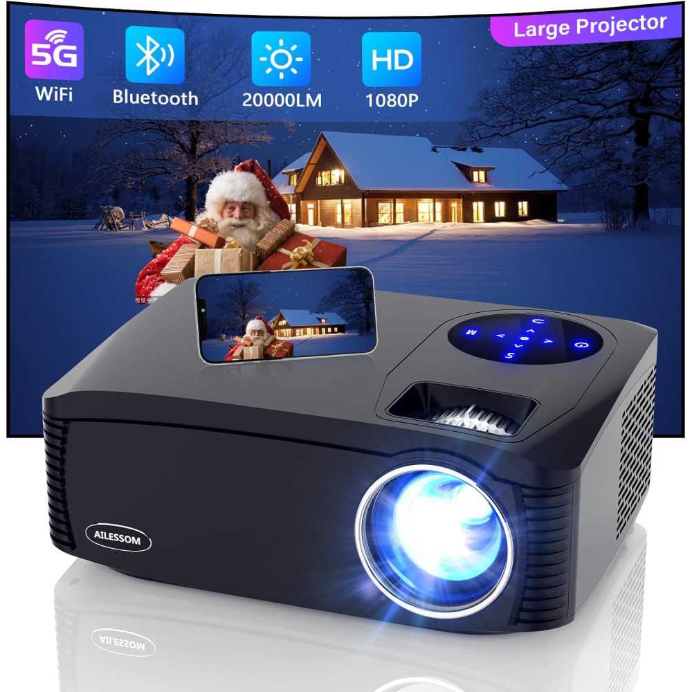 Electric Focus 4K Home Projector: Portable Device for Outdoor Movies and Home Theaters!