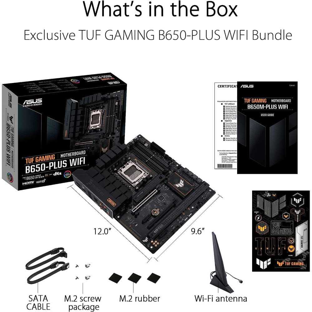 AMD Ryzen 9 7900X CPU Bundle w/ ASUS X670E-PRO WiFi Motherboard