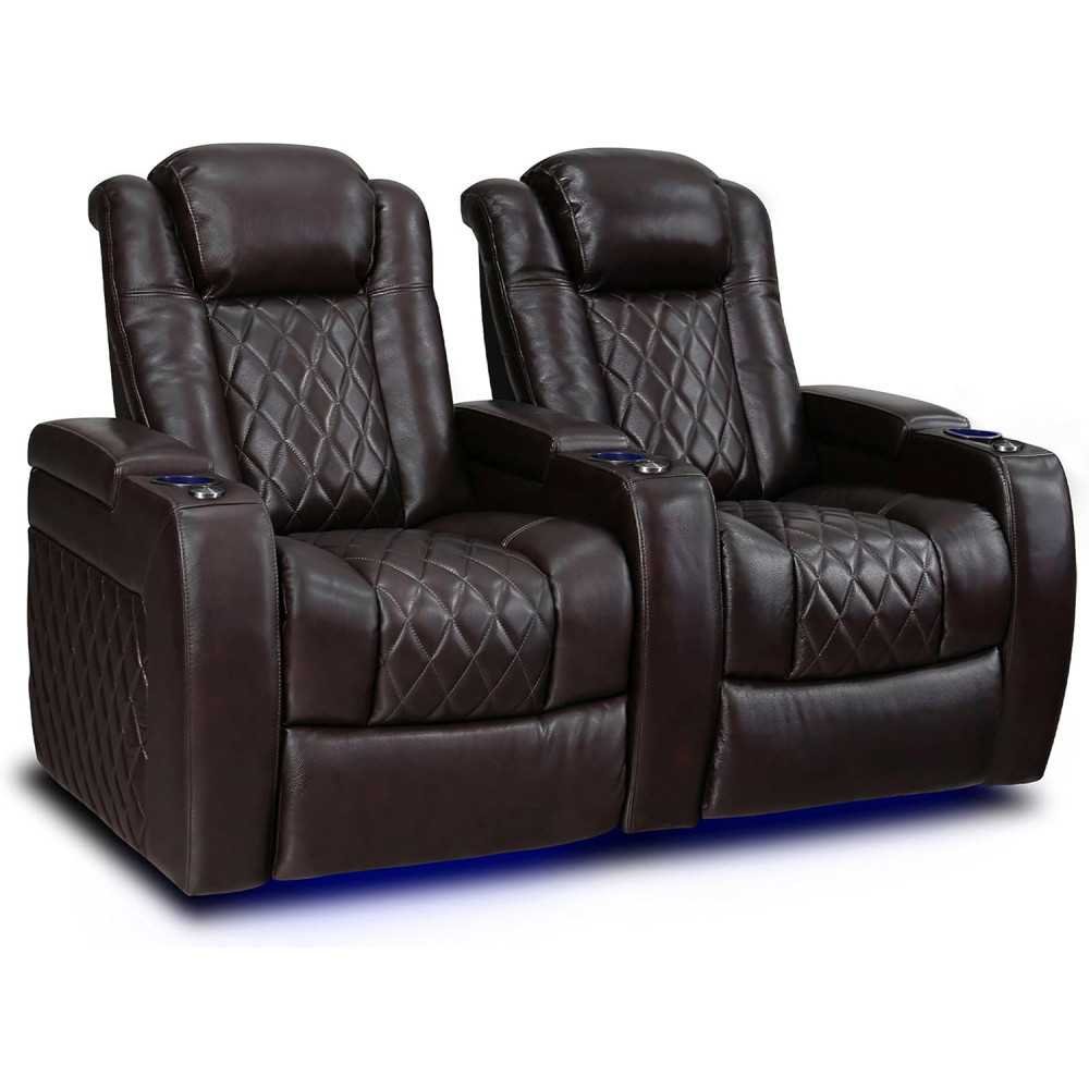 Top-Grain Italian Nappa Leather Home Theater Seating