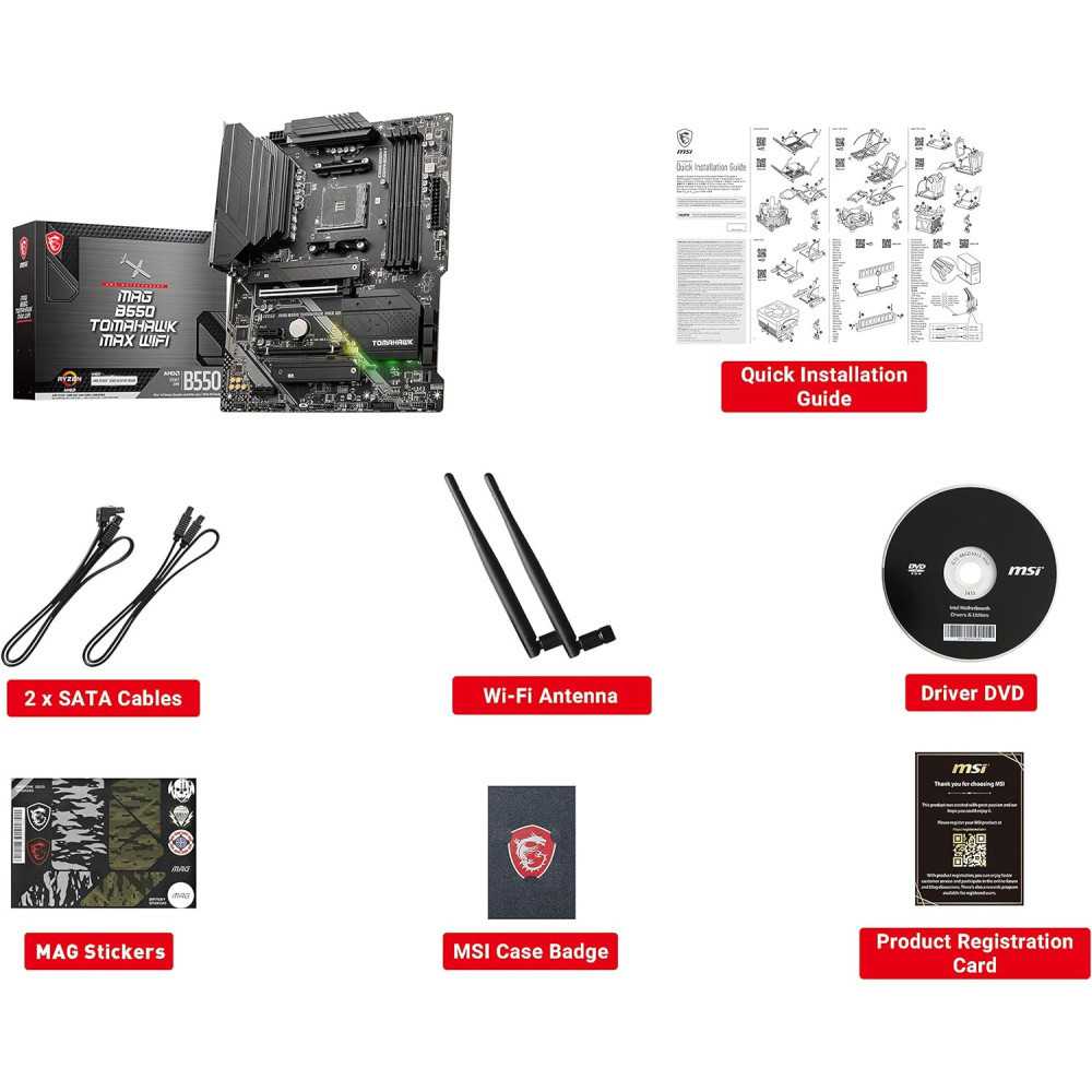 MSI MAG B550 Tomahawk MAX WiFi: For AMD Ryzen 5000 Series