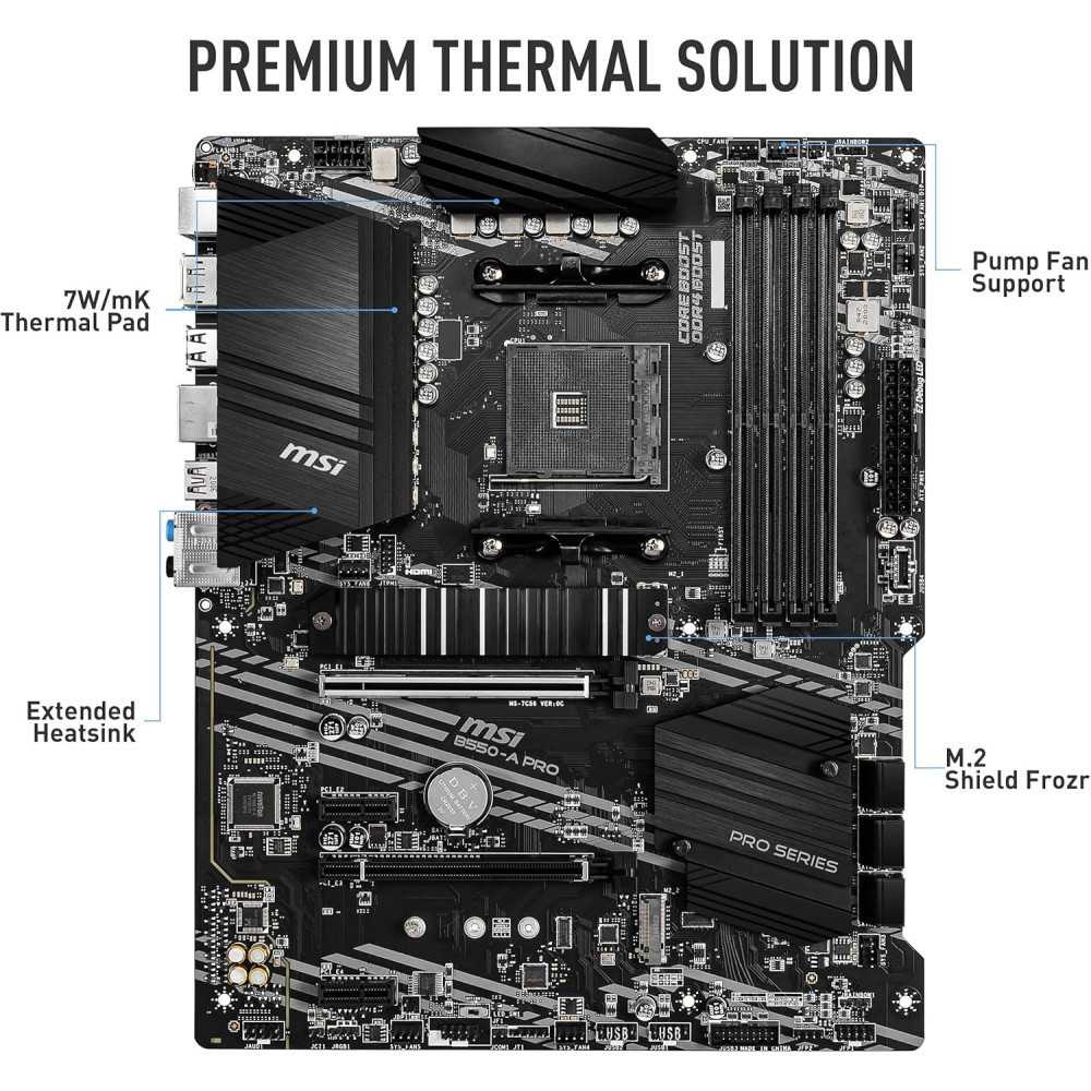 MSI B550-A PRO ProSeries: Motherboard for AMD Ryzen 5000 Series