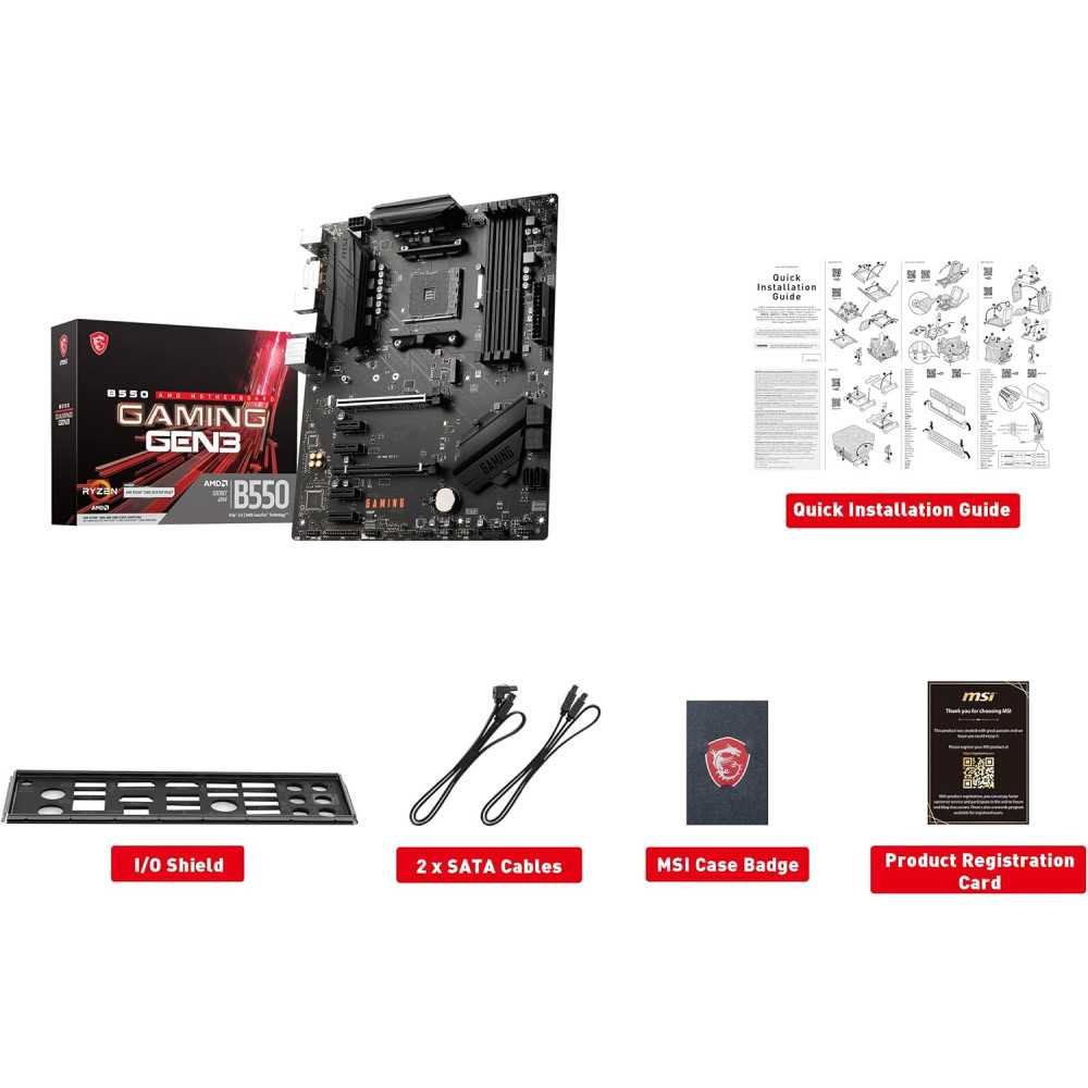 MSI B550 GAMING GEN3 Motherboard for AMD Ryzen 5000 Series