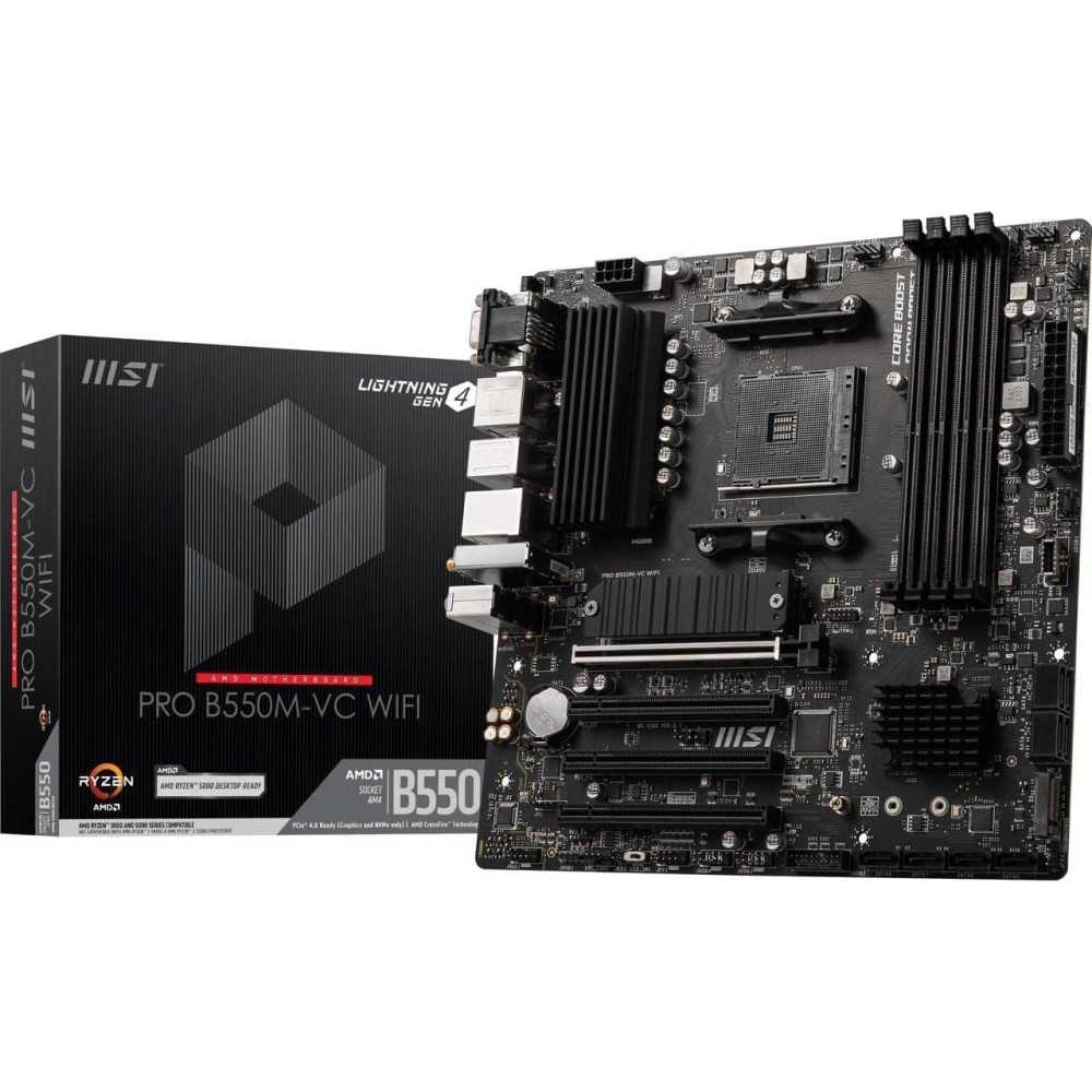 MSI PRO B550M-VC WIFI ProSeries Motherboard for AMD Ryzen 5000 Series