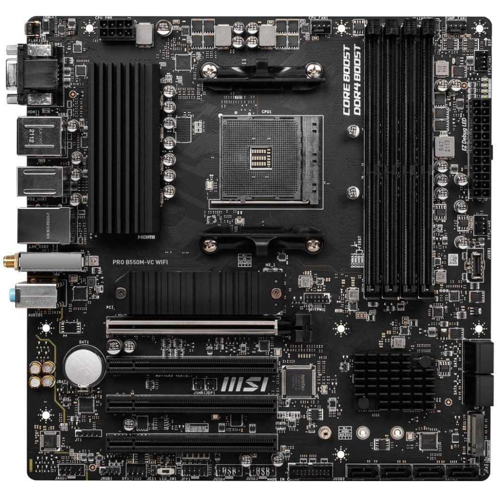 MSI PRO B550M-VC WIFI ProSeries Motherboard for AMD Ryzen 5000 Series