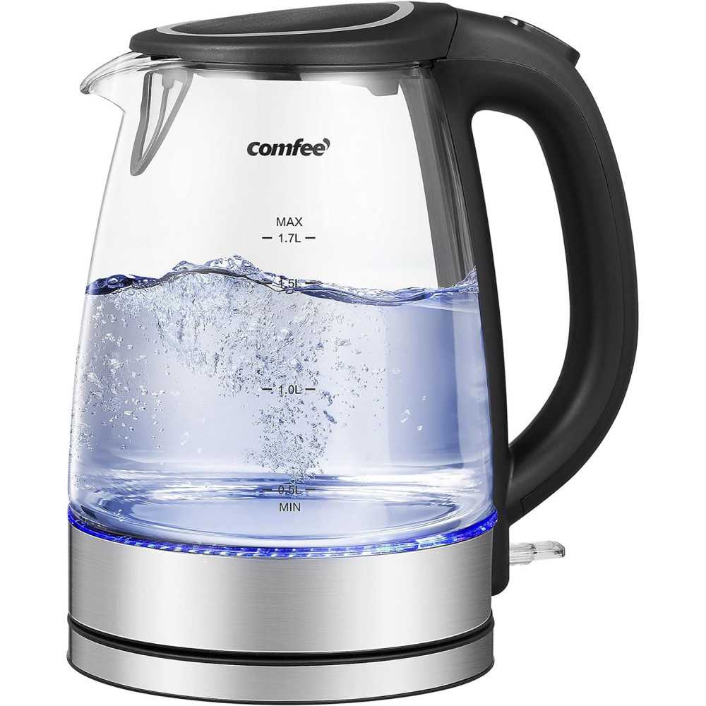 Glass Electric Tea Kettle for Fast Boiling and Safety Features