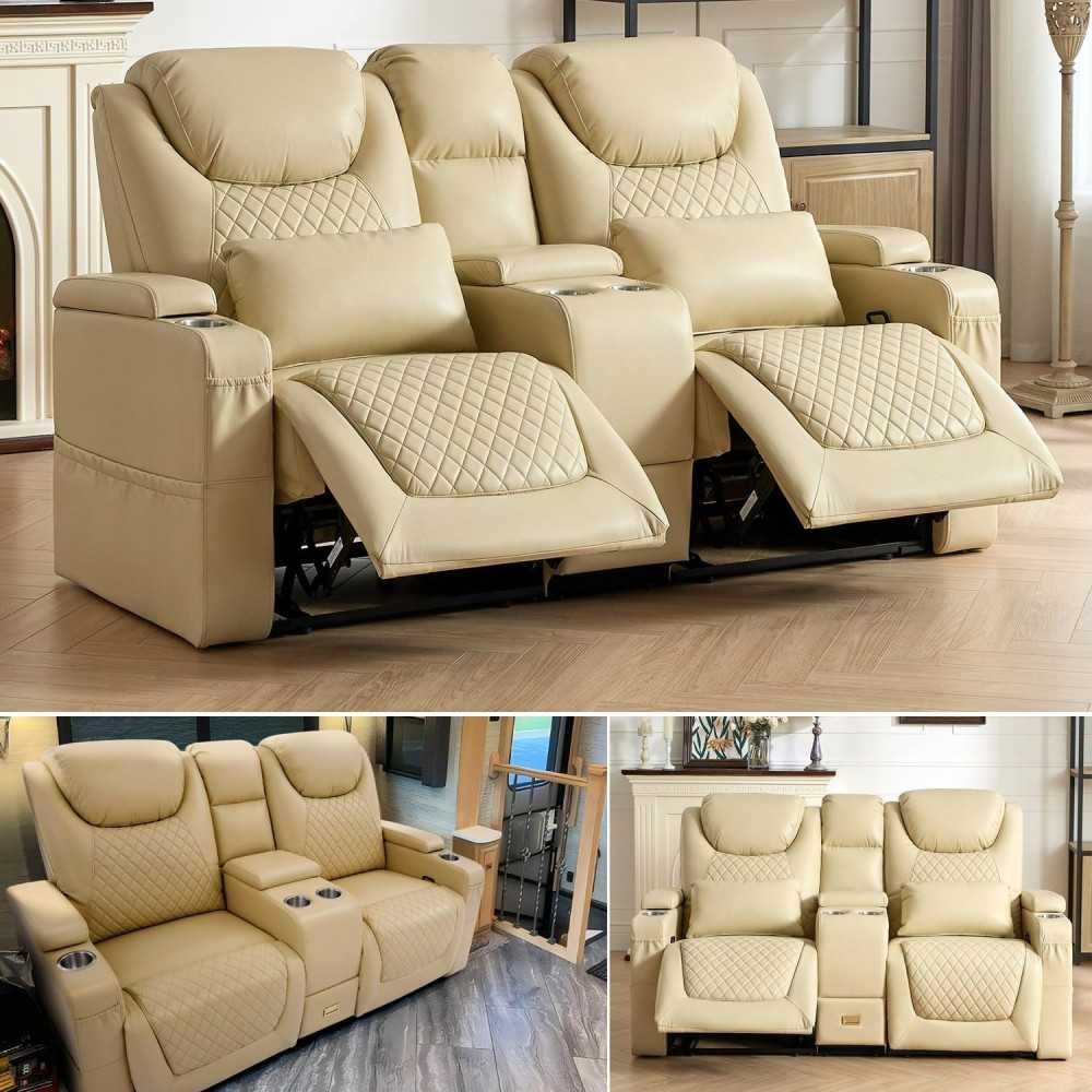 Double Recliner Loveseat with Central Console and Theater Seating | TekChoice Electronics