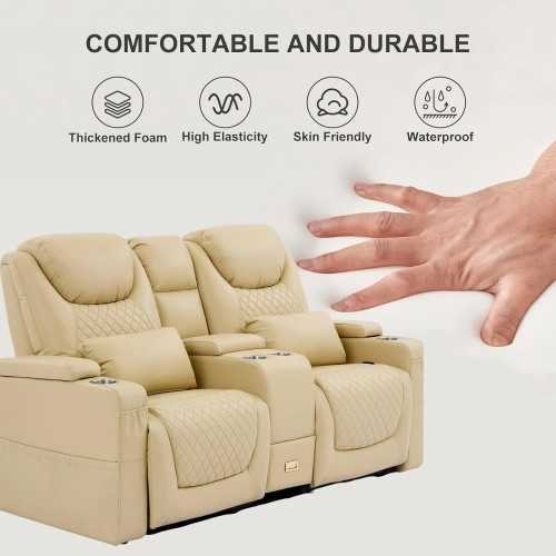 Double Recliner Loveseat with Central Console and Theater Seating | TekChoice Electronics