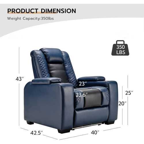 2 Power Recliner Home Theater Seating featuring LED Lights and Clever Storage Solutions | TekChoice Electronics