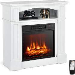 Tangkula 32" Electric Fireplace with Mantel