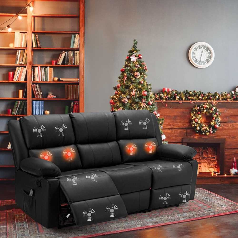 Deluxe Electric Loveseat Recliner Home Theater Seating with Built-in Tech Features and Ambient Lighting | TekChoice Electronics