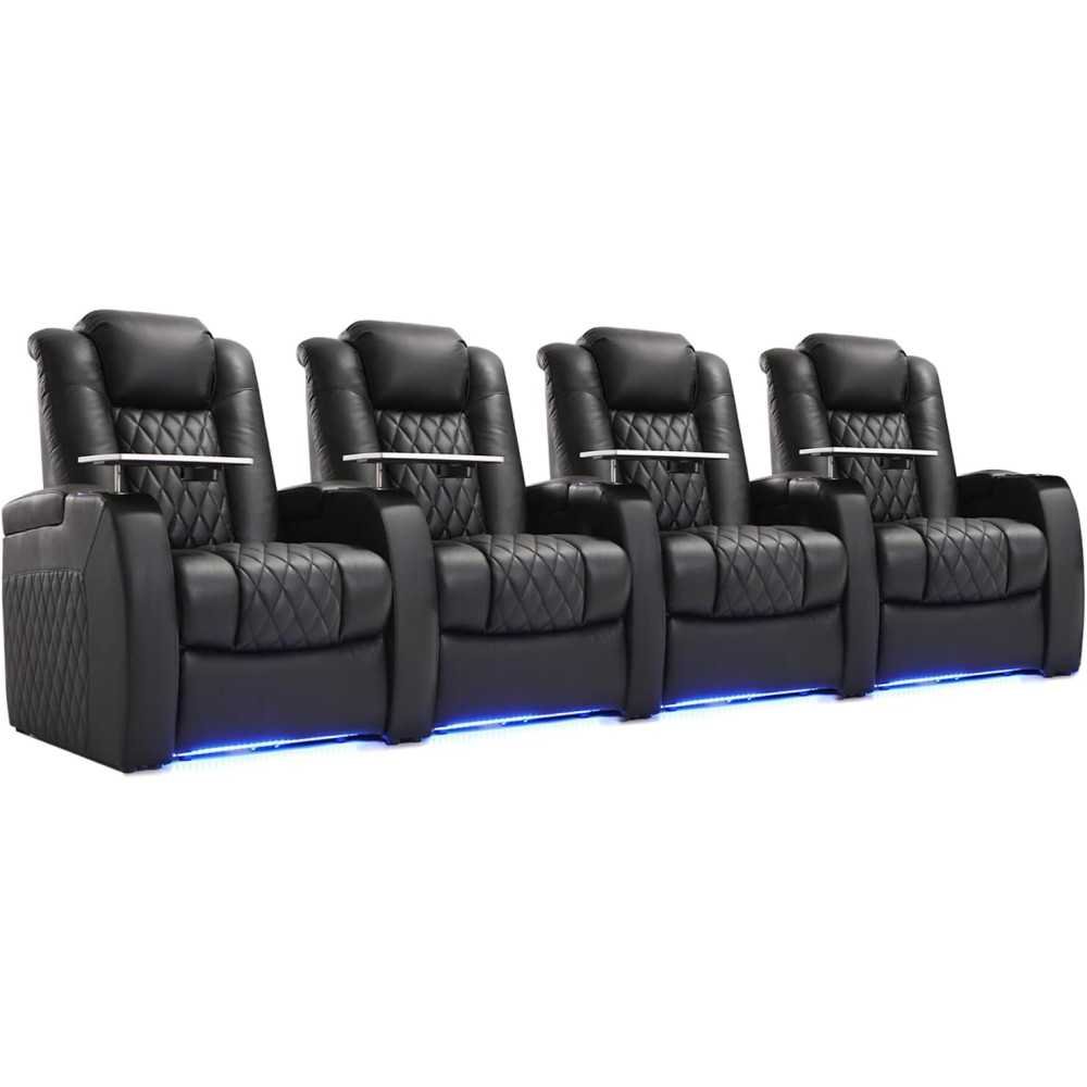 Top Grain Leather Recliner Chair with Power Features for the Perfect Home Theater Seating | TekChoice Electronics Top Grain Leather Recliner Chair with Power Features for the Perfect Home Theater Seating | TekChoice Electronics