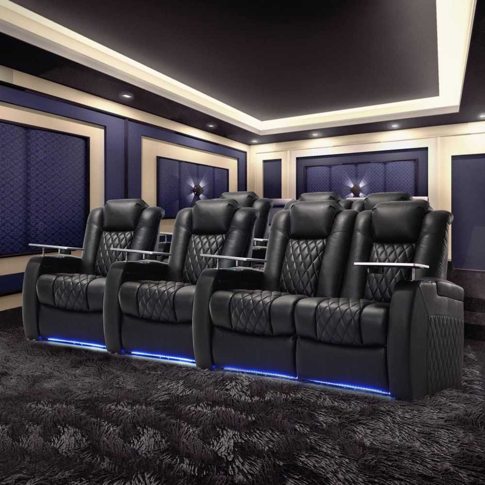 Top Grain Leather Recliner Chair with Power Features for the Perfect Home Theater Seating | TekChoice Electronics