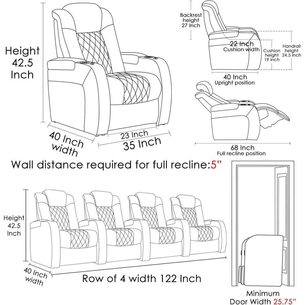 Top Grain Leather Recliner Chair with Power Features for the Perfect Home Theater Seating | TekChoice Electronics
