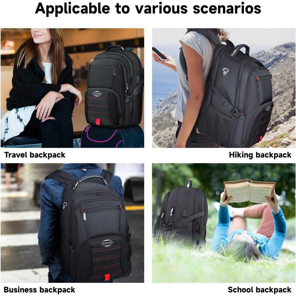 Extra Large School Backpack w/ USB Port and TSA Approval