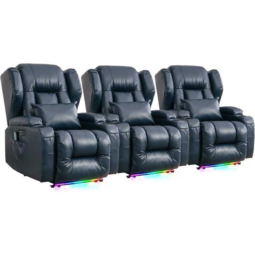 Premium Italian Leather Seating with Power Headrest, Lumbar Support, and Drop-Down | TekChoice Electronics