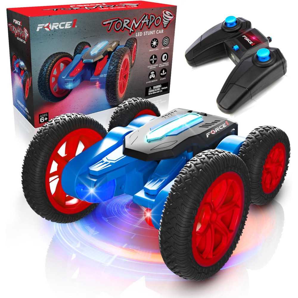 Rechargeable Remote Control Stunt Toy Car w/ Dazzling Lights and 360° Flips