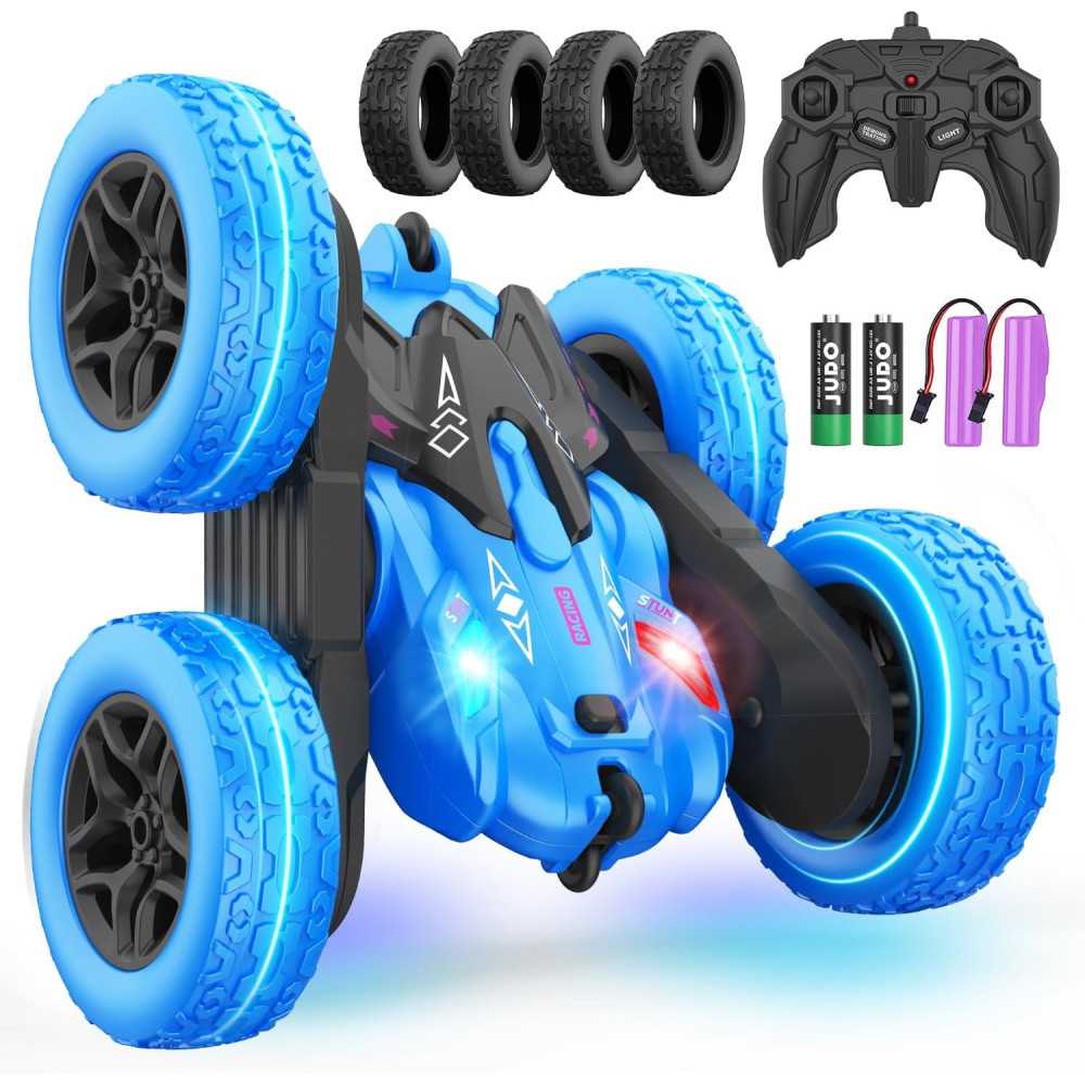 Stunt Remote Control Car w/ Dual-sided Drift Action and Dazzling Light Display