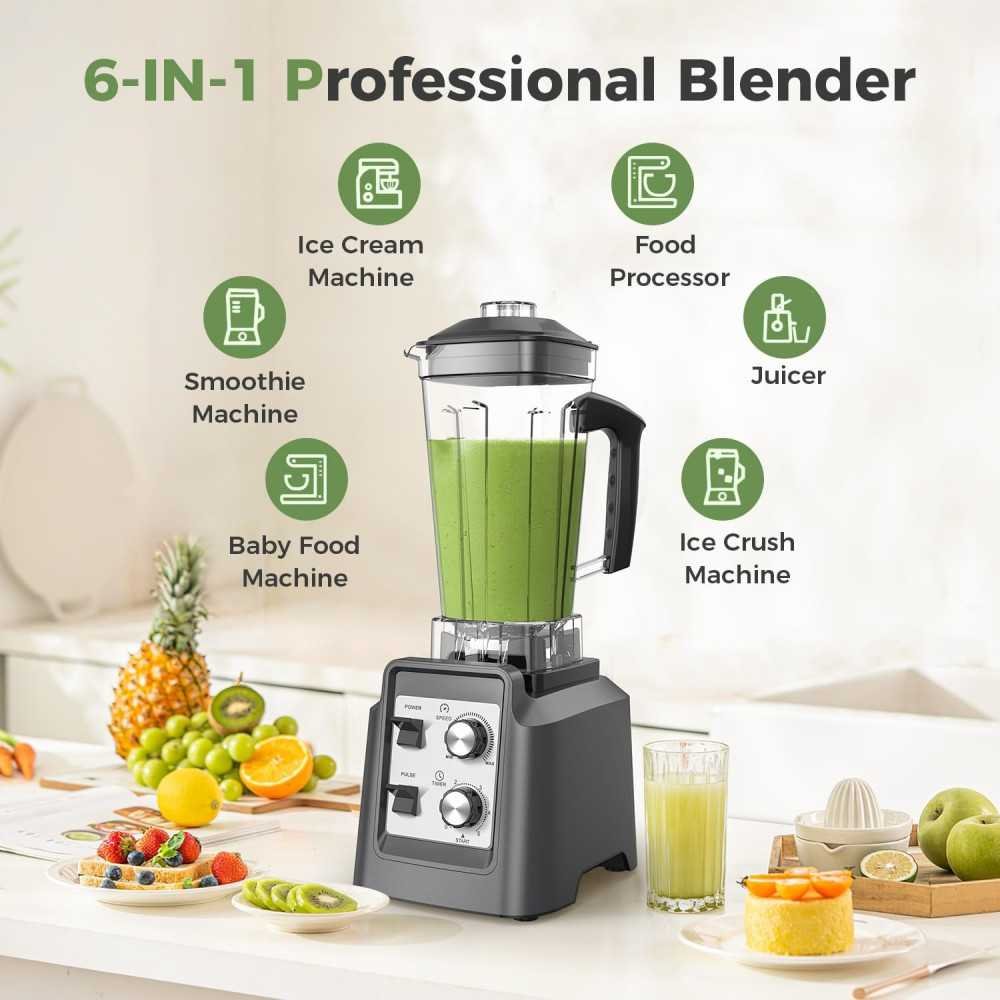 1800 Peak Watts Smoothie Blender - Perfect for Blending, Juicing, Grinding, and Crushing Ice | TekChoice Electronics