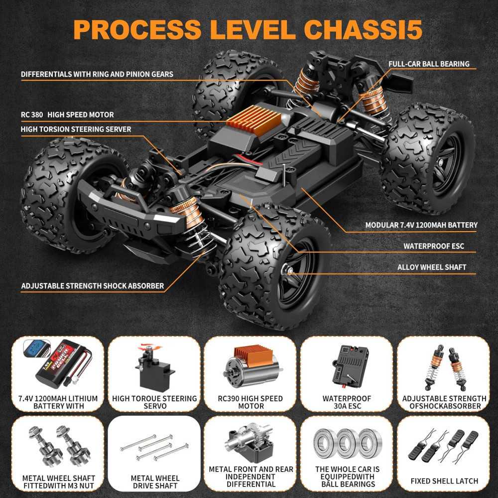 1:18 Scale 4WD Remote Control Car w/ Upgrade Brush Motor