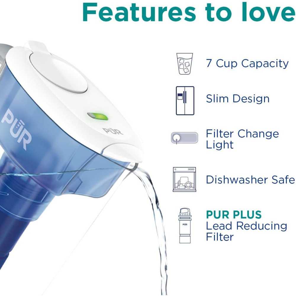 Pure Hydration Water Filter Pitcher for Clean and Safe Drinking Water