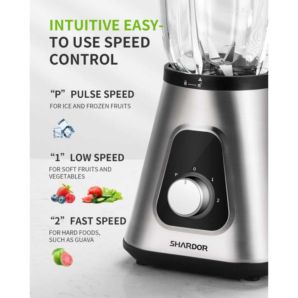 1200W Blender Combo for Shakes, Smoothies, and Sauces with 3 Adjustable Speeds | TekChoice Electronics